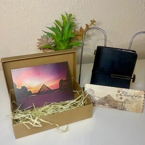 Leather Handmade Travelers Notebook, Leather Travel Journal Notebook Gift Set